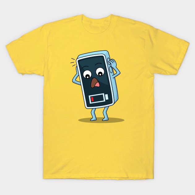 Low Battery T-Shirt by rudypagnel